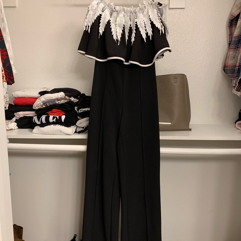 Black Fringe Palazzo